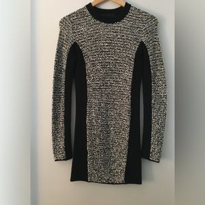 Alexander Wang Knit Long Sleeve Short Fitted Dress SZ:XS
